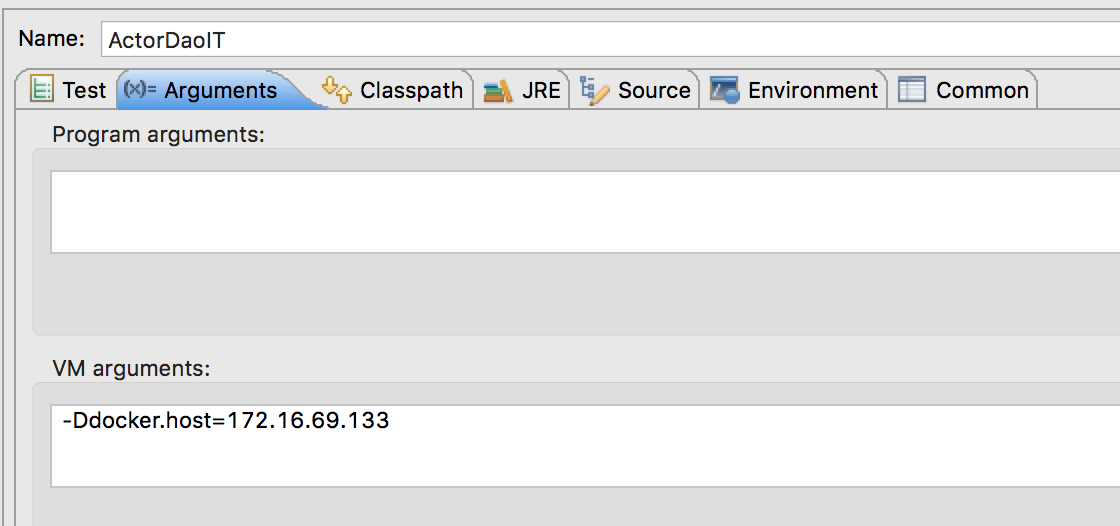 Run Configurations - Arguments