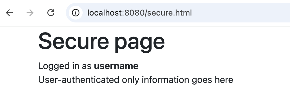 Web HTTP Basic Authentication Success Login page