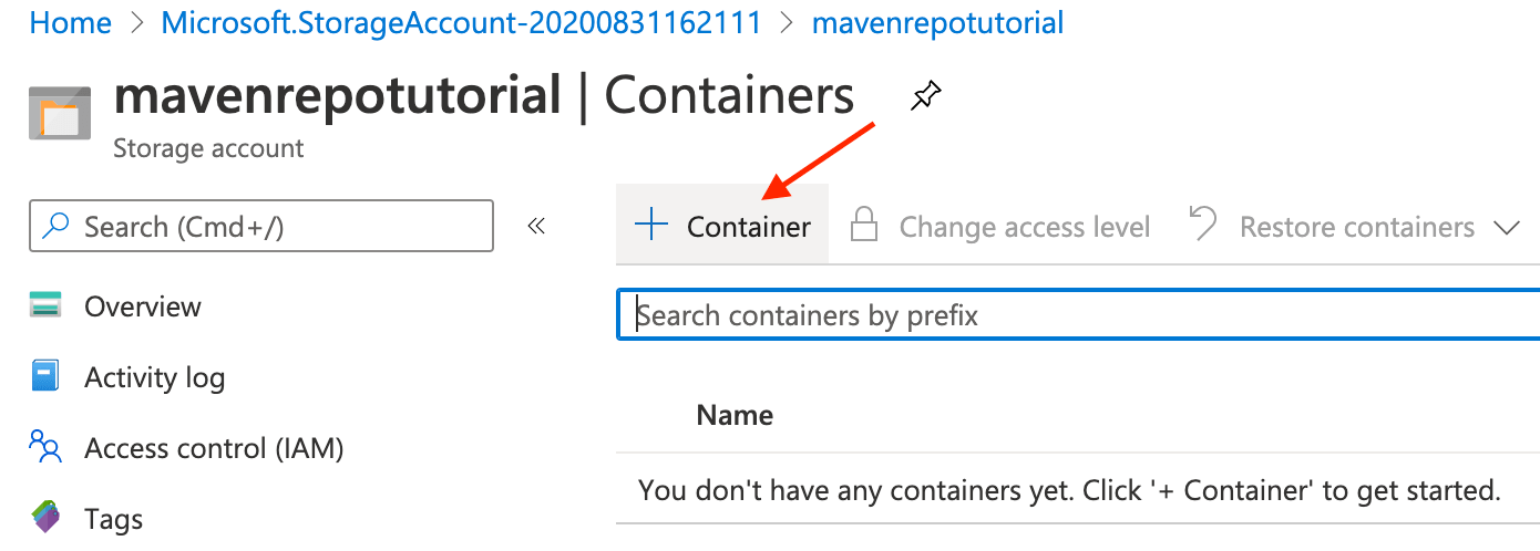 Listing Account Containers