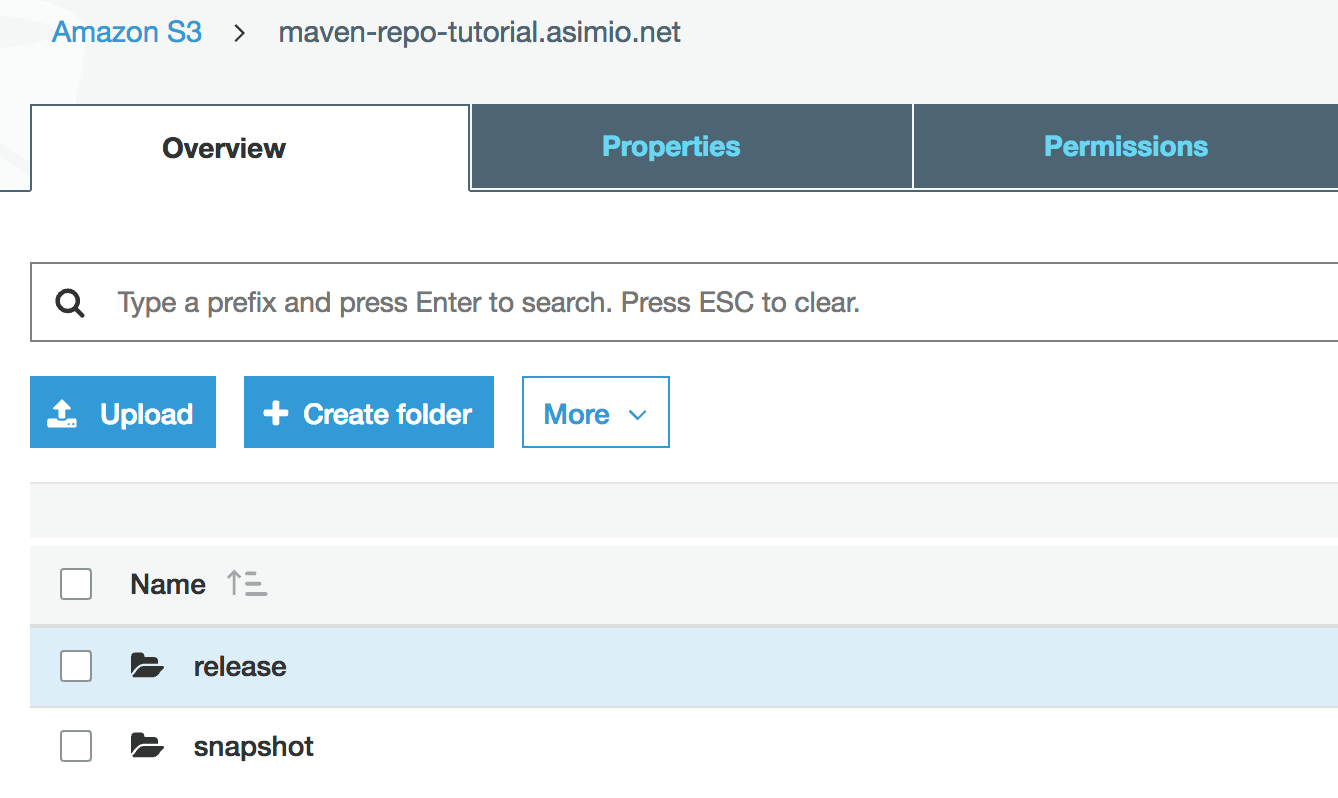 Maven AWS S3 Bucket - release and snapshot folders
