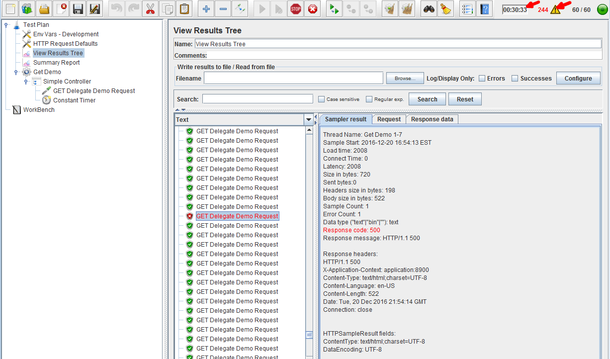 JMeter Load Test RestTemplate Connection Pool - Error